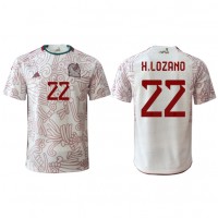 Mexiko Hirving Lozano #22 Fußballbekleidung Auswärtstrikot WM 2022 Kurzarm